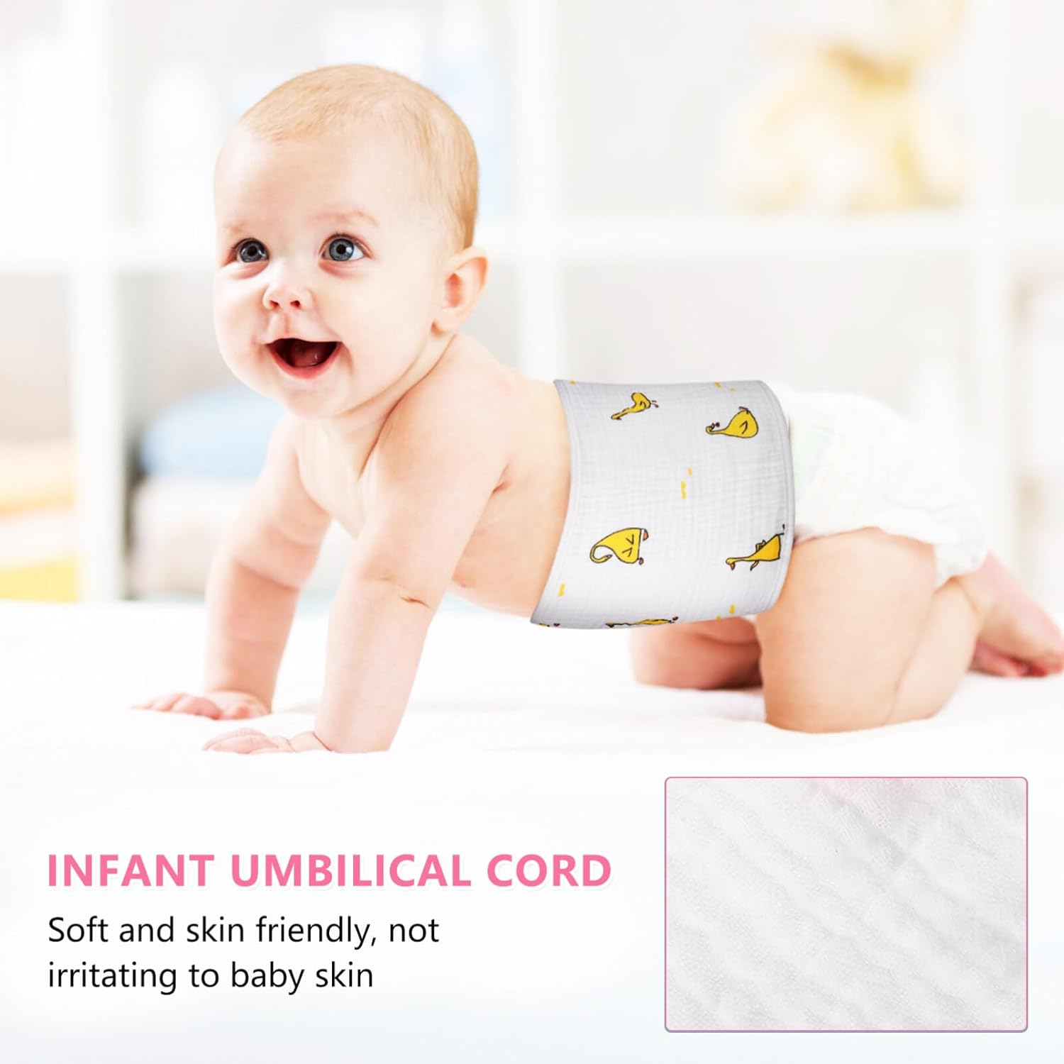 HEALLILY 20pcs Newborn Belly Band Infant Belly Protector Cute Cotton Belly Cover for Baby - Image 4